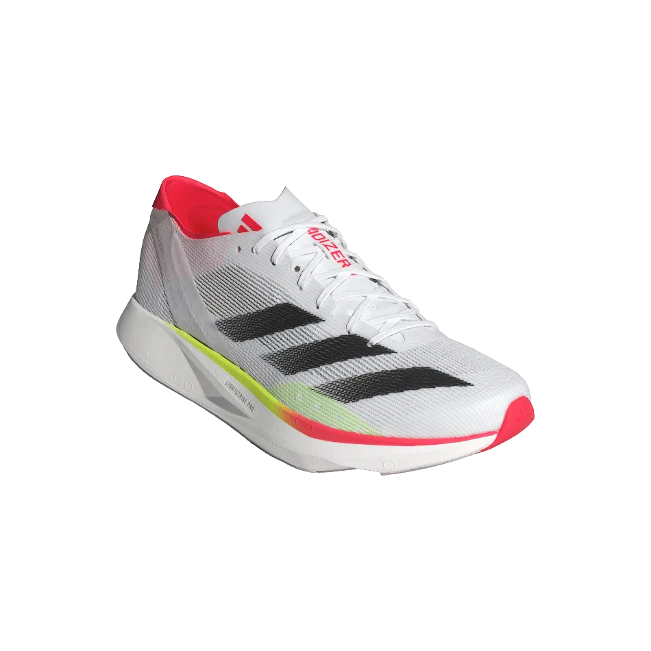 Adidas Herren Adizero Takumi Sen 10 Laufschuhe in Wolkenweiß/Core Schwarz/Lucid Rot SS25