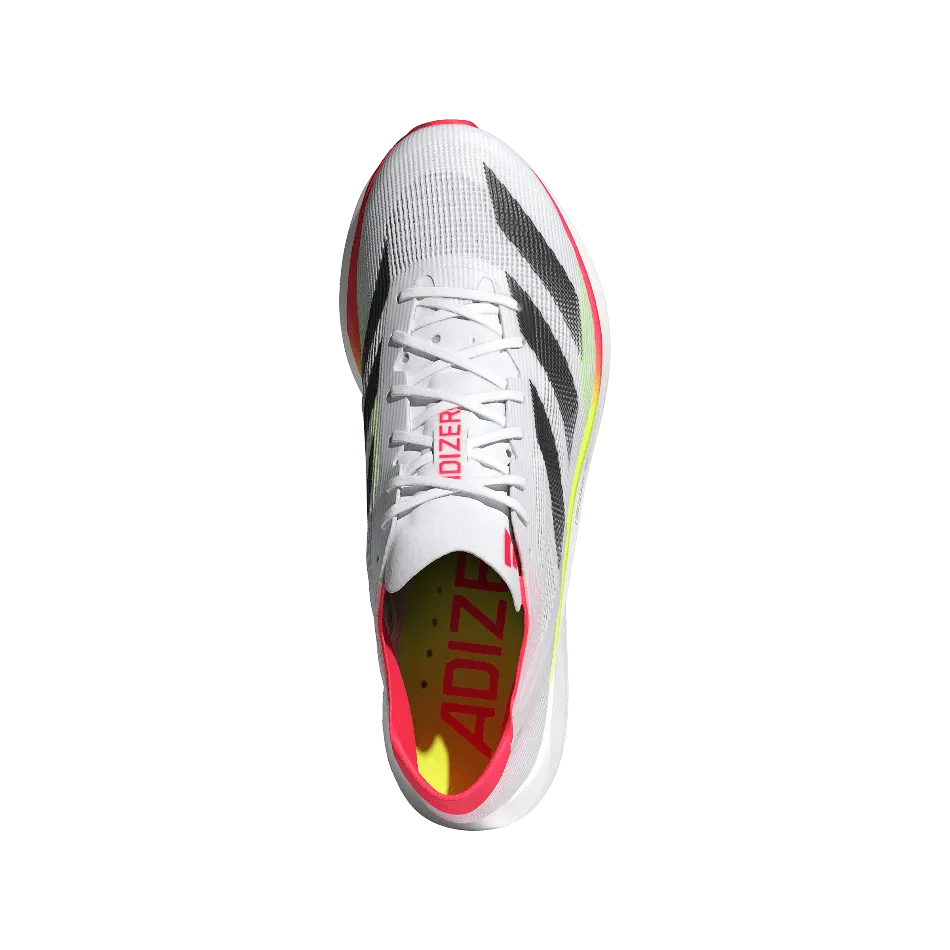 Adidas Herren Adizero Takumi Sen 10 Laufschuhe in Wolkenweiß/Core Schwarz/Lucid Rot SS25