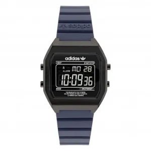 Adidas Originals DIGITAL TWO Edelstahl-Uhr in Gunmetal AOST22077