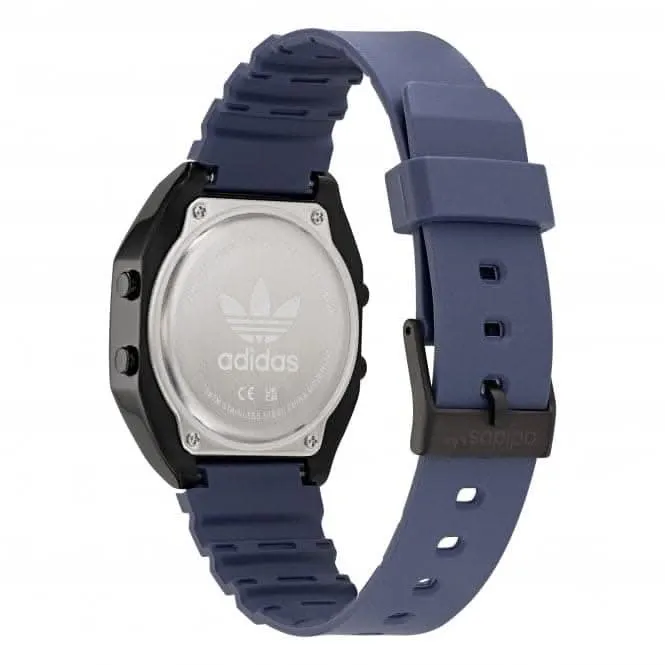 Adidas Originals DIGITAL TWO Edelstahl-Uhr in Gunmetal AOST22077