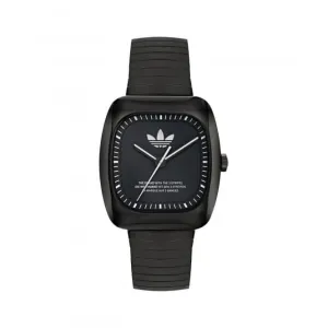 Adidas Retro Wave One Edelstahl IP Schwarz Unisex-Uhr AOSY24026