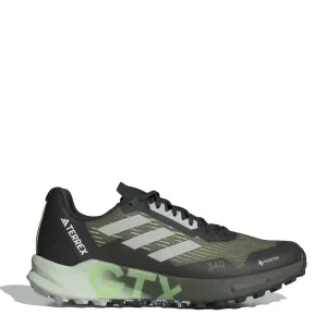 Adidas Terrex Agravic Flow Gore-Tex Trailrunning-Schuhe 2.0 Olive Strata / Wonder Silver / Green Spark
