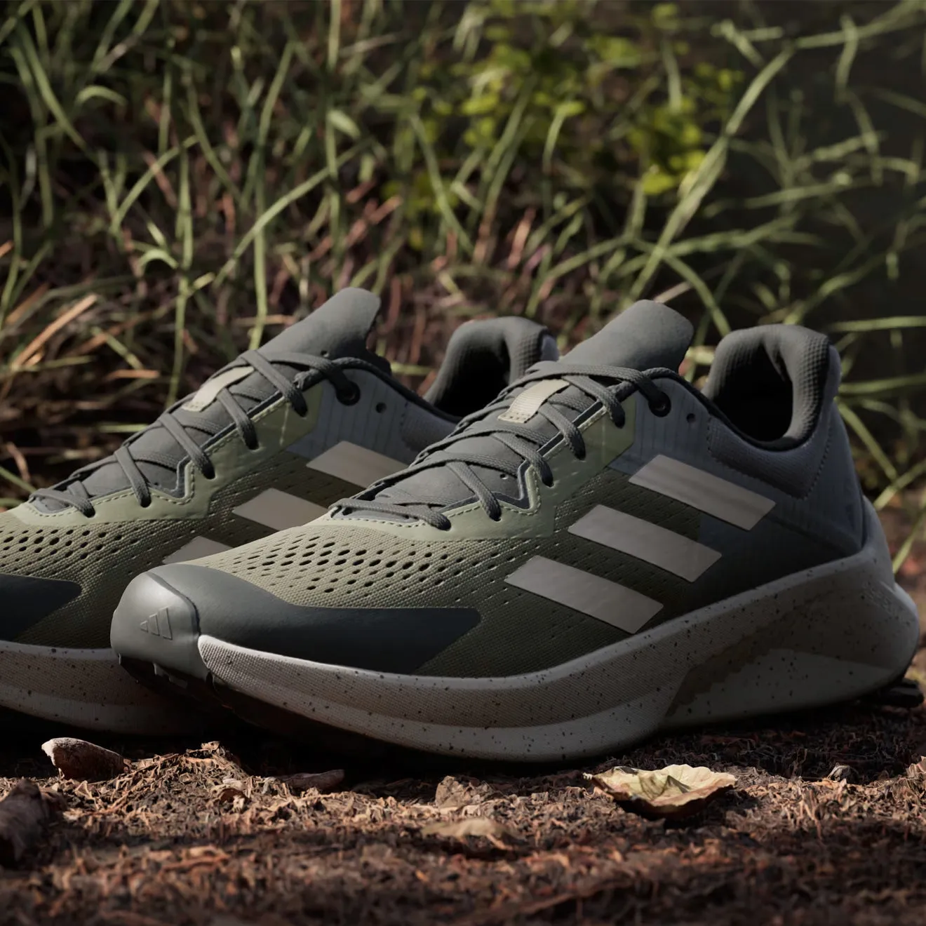 Adidas Terrex Soulstride Flow Trail Running Schuh Olive Strata / Wonder Beige / Kohle