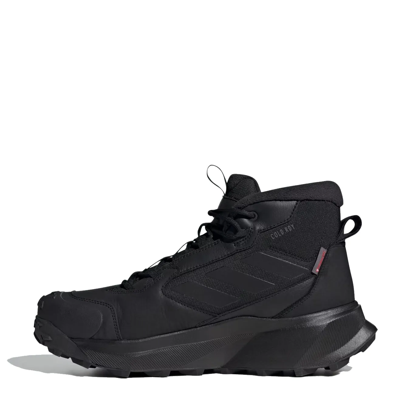 Adidas Terrex Winter Leder Stiefel im Mid-Cut-Design in Core Black / Core Black / Grey Four
