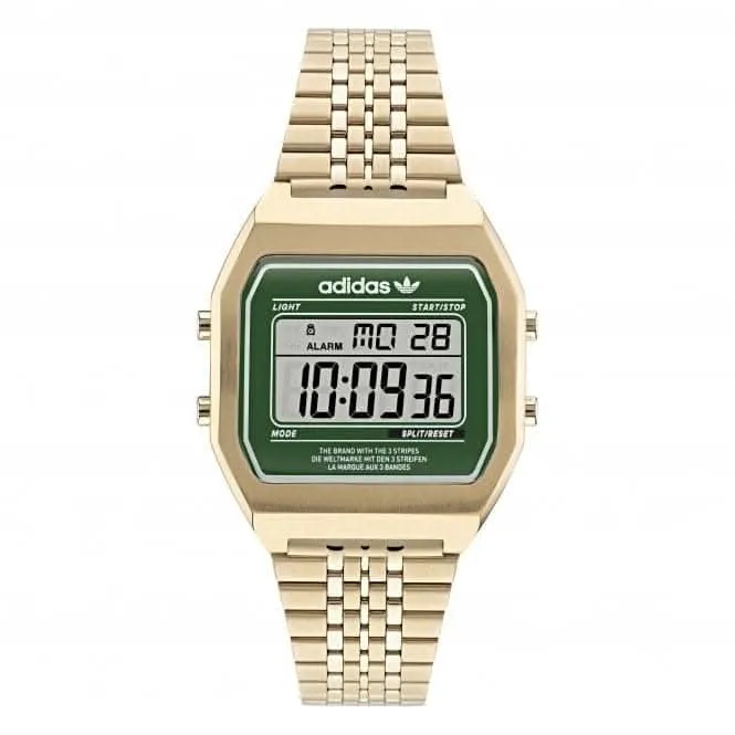 Adidas Unisex Digital Two Uhr in Goldton AOST22071