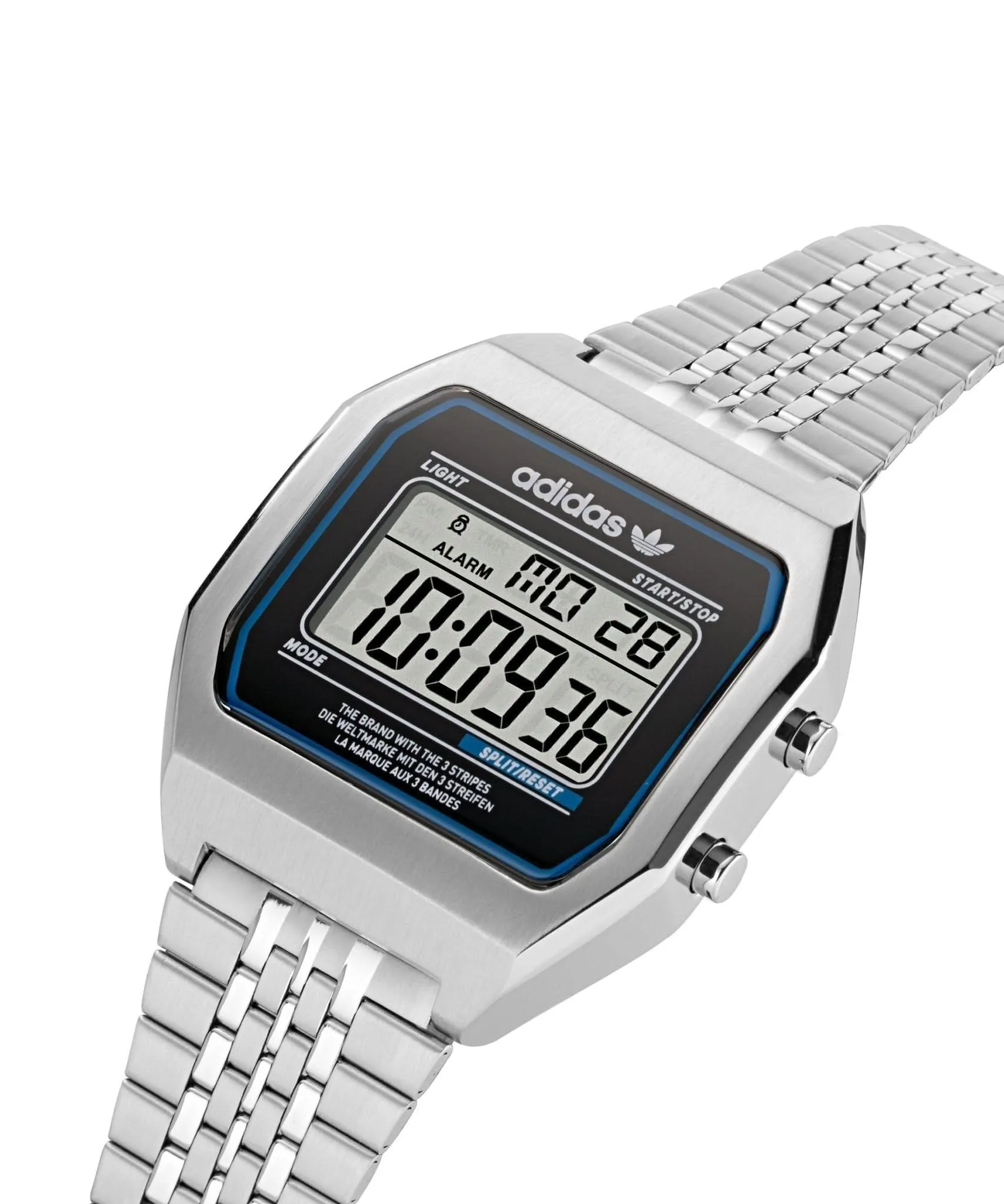 Adidas Unisex Digital Zwei Edelstahl Uhr AOST22072