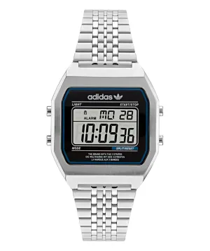 Adidas Unisex Digital Zwei Edelstahl Uhr AOST22072