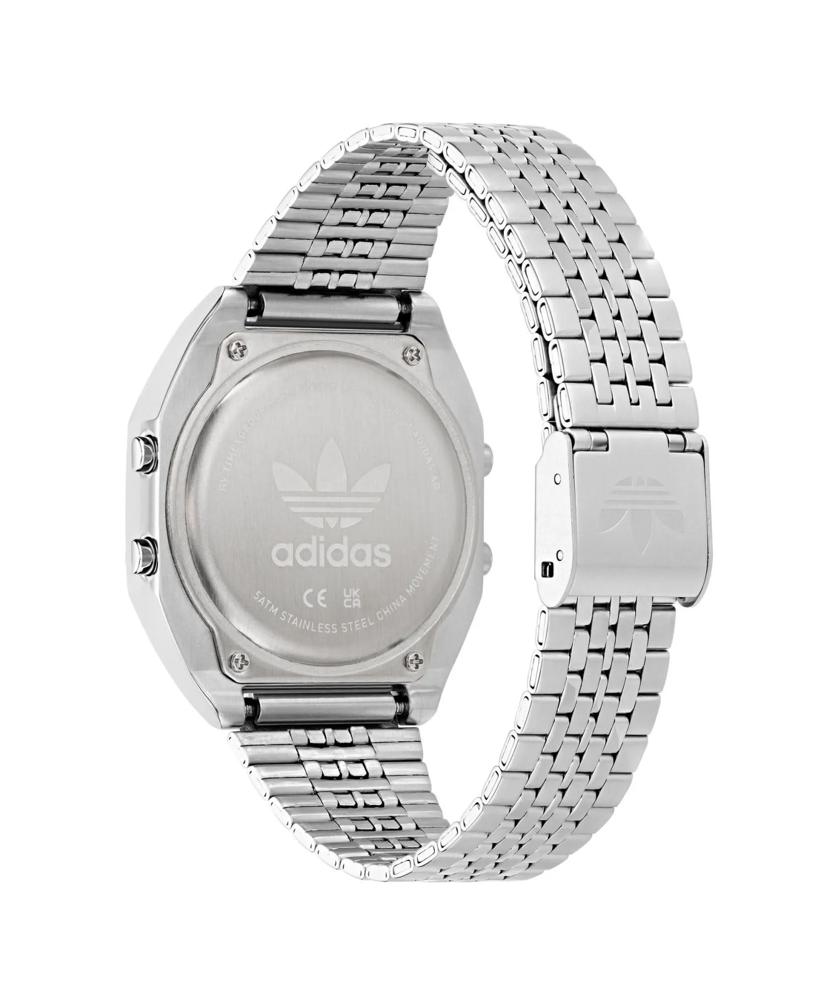 Adidas Unisex Digital Zwei Edelstahl Uhr AOST22072