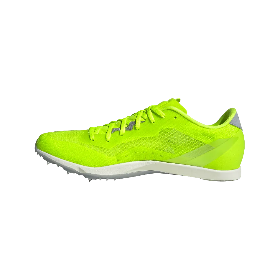Adidas Unisex Distancestar Laufschuhe in Lucid Lemon/Core Black/Halo Silver SS25