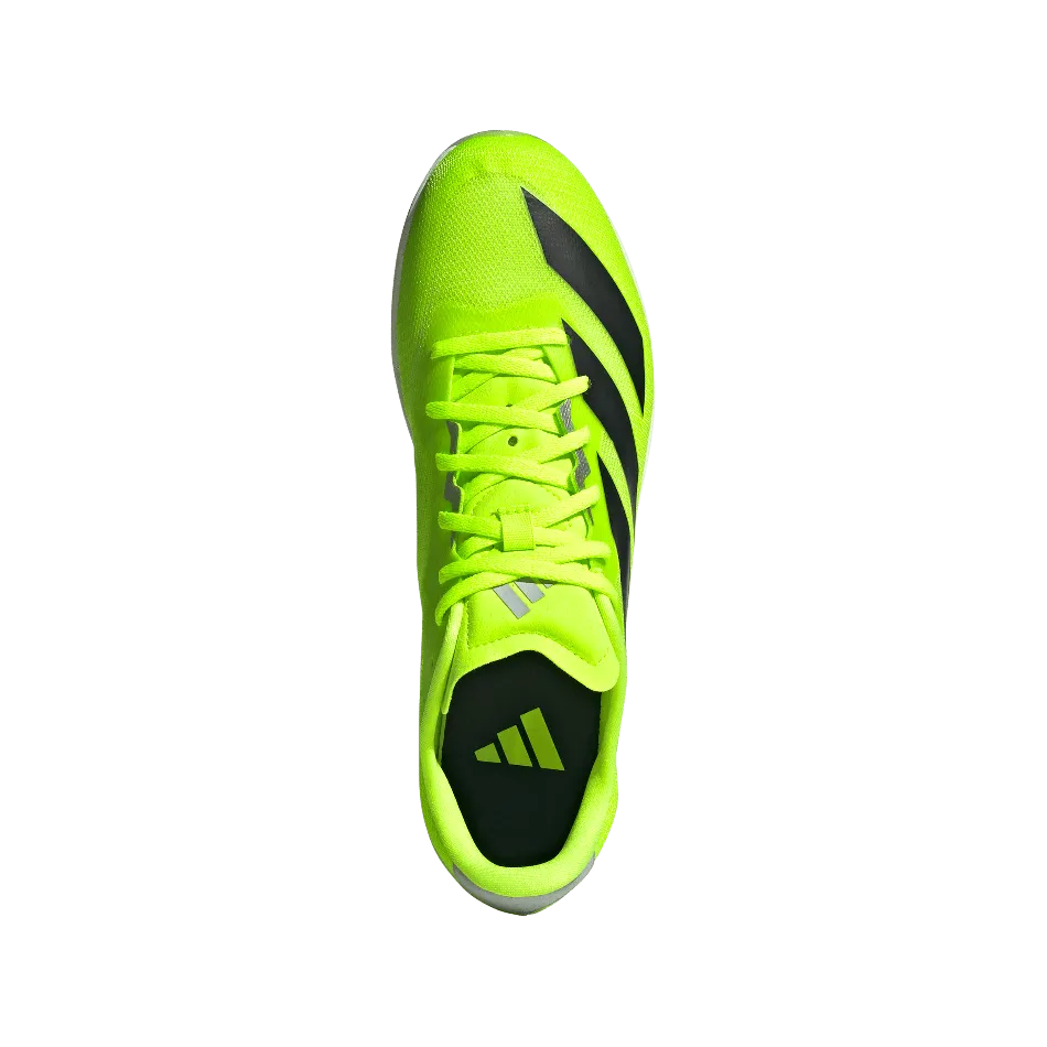 Adidas Unisex Distancestar Laufschuhe in Lucid Lemon/Core Black/Halo Silver SS25