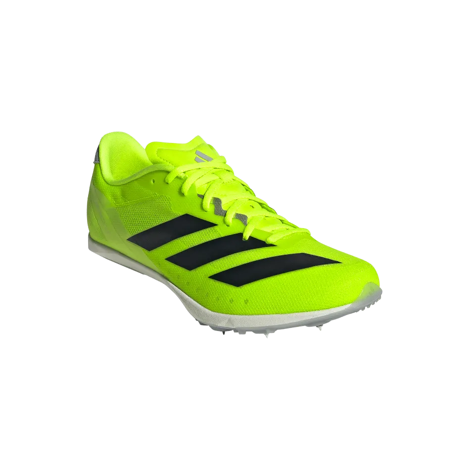 Adidas Unisex Distancestar Laufschuhe in Lucid Lemon/Core Black/Halo Silver SS25