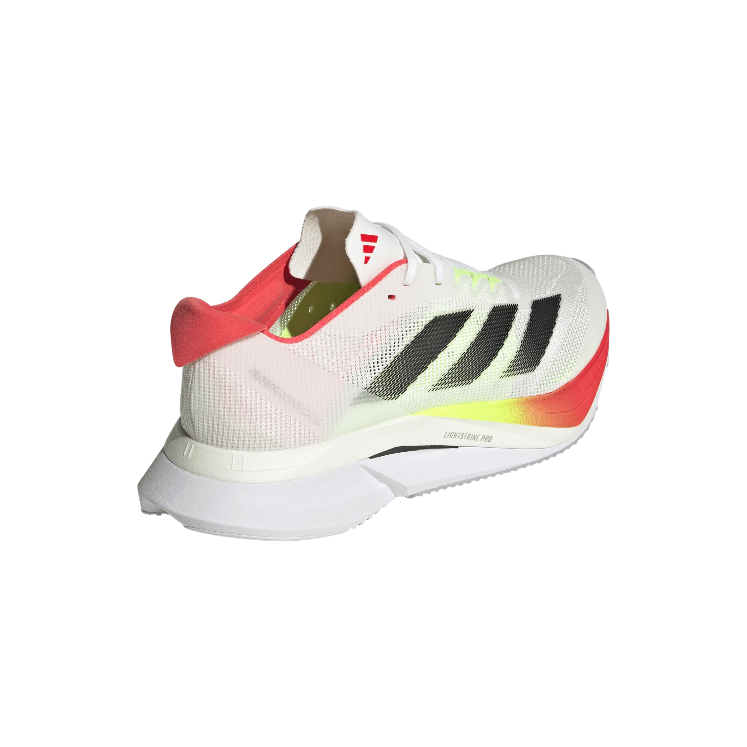 Adidas Damen Boston 12 Laufschuhe in FTWR Weiß/Core Schwarz/Lucid Rot SS25