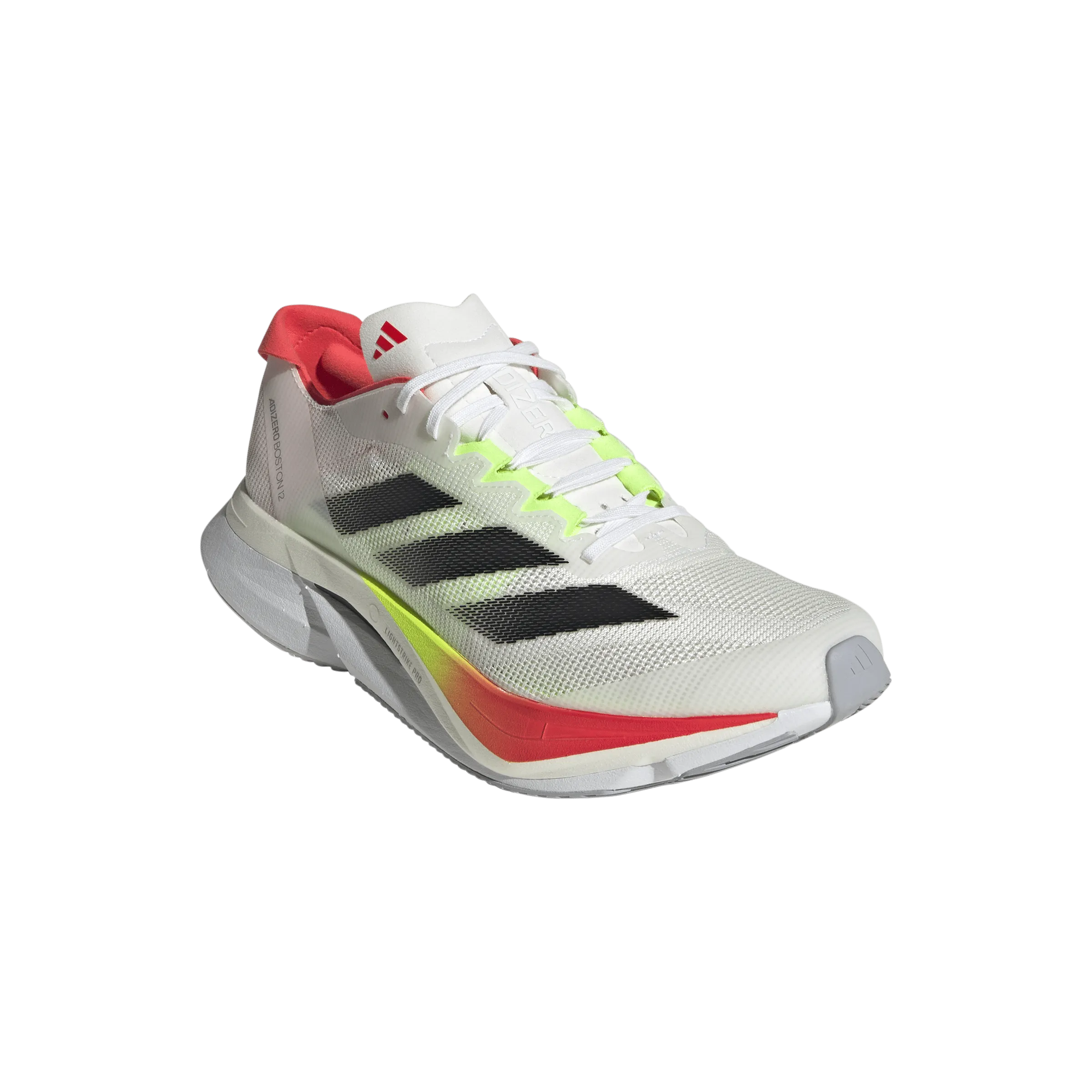 Adidas Damen Boston 12 Laufschuhe in FTWR Weiß/Core Schwarz/Lucid Rot SS25