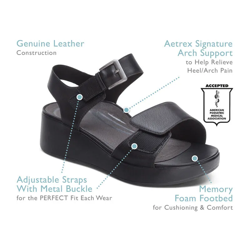 AETREX ARIEL WEDGE - SCHWARZ
