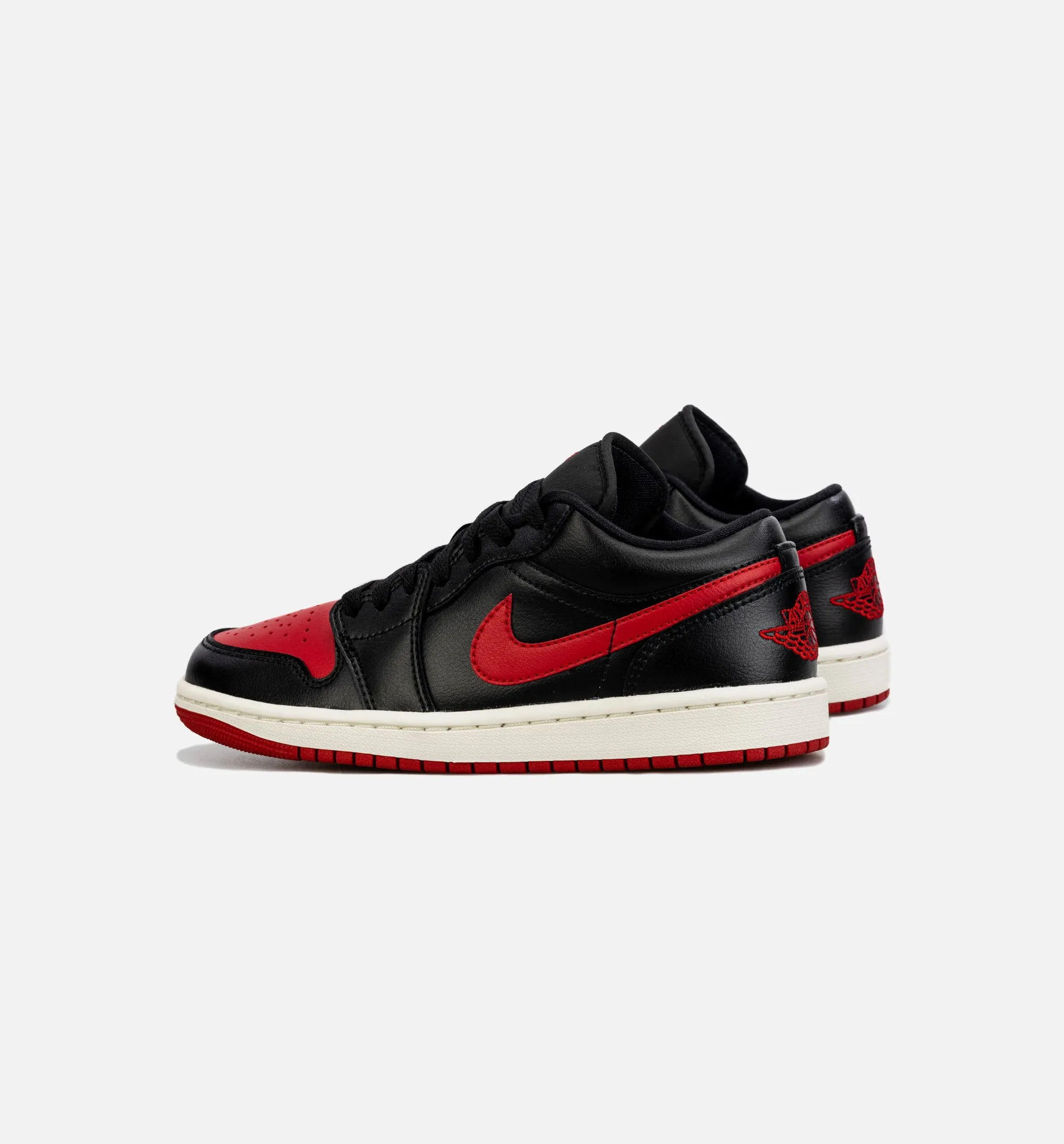 Air Jordan 1 Low Bred Sail Damen Lifestyle-Schuh - Schwarz/Rot