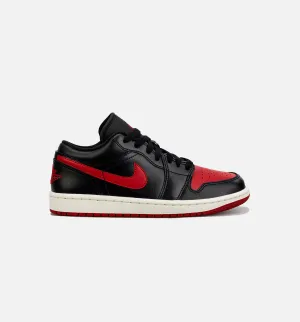 Air Jordan 1 Low Bred Sail Damen Lifestyle-Schuh - Schwarz/Rot