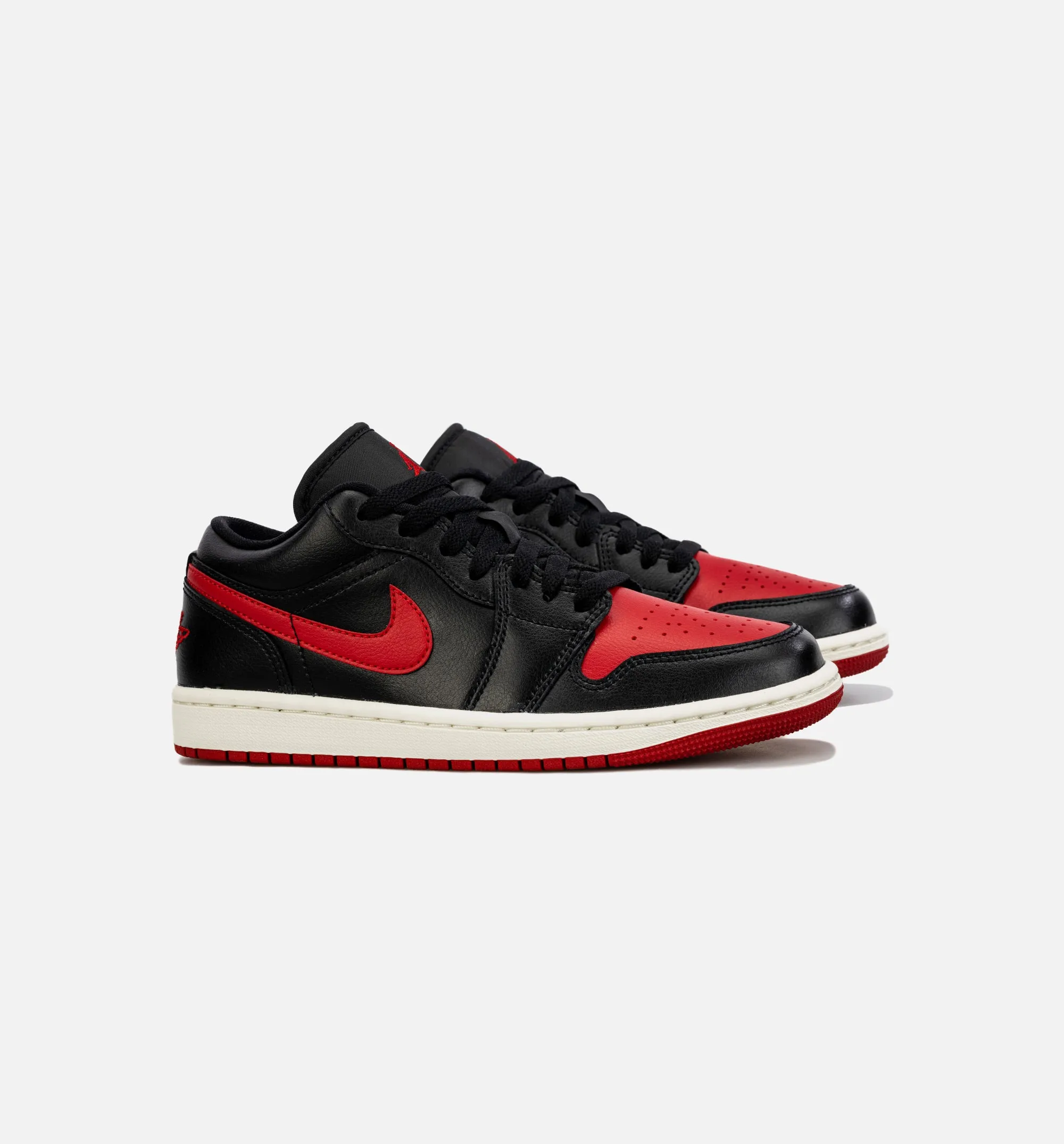 Air Jordan 1 Low Bred Sail Damen Lifestyle-Schuh - Schwarz/Rot