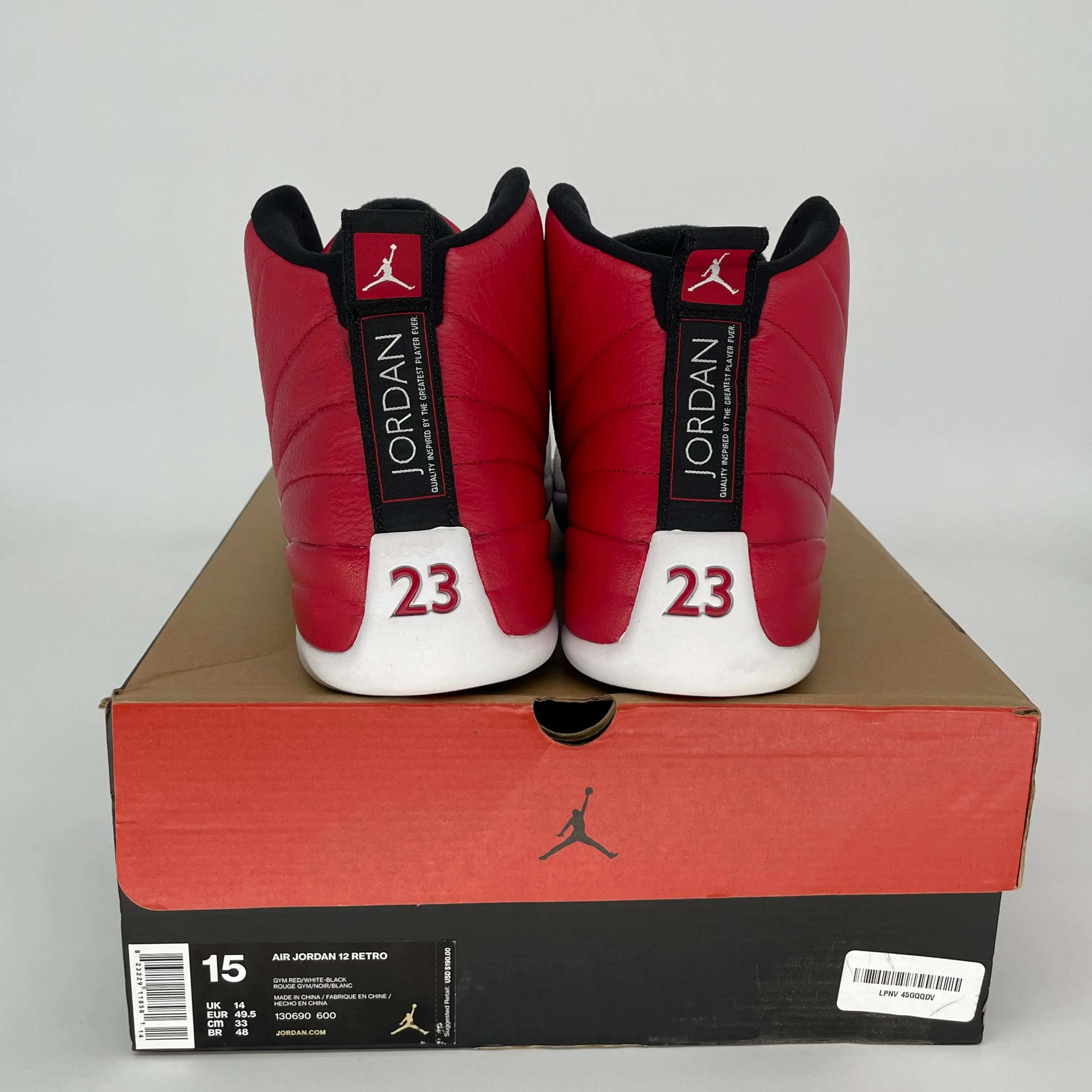 AIR JORDAN 12 GYM ROT GRÖSSE 15 130690-600