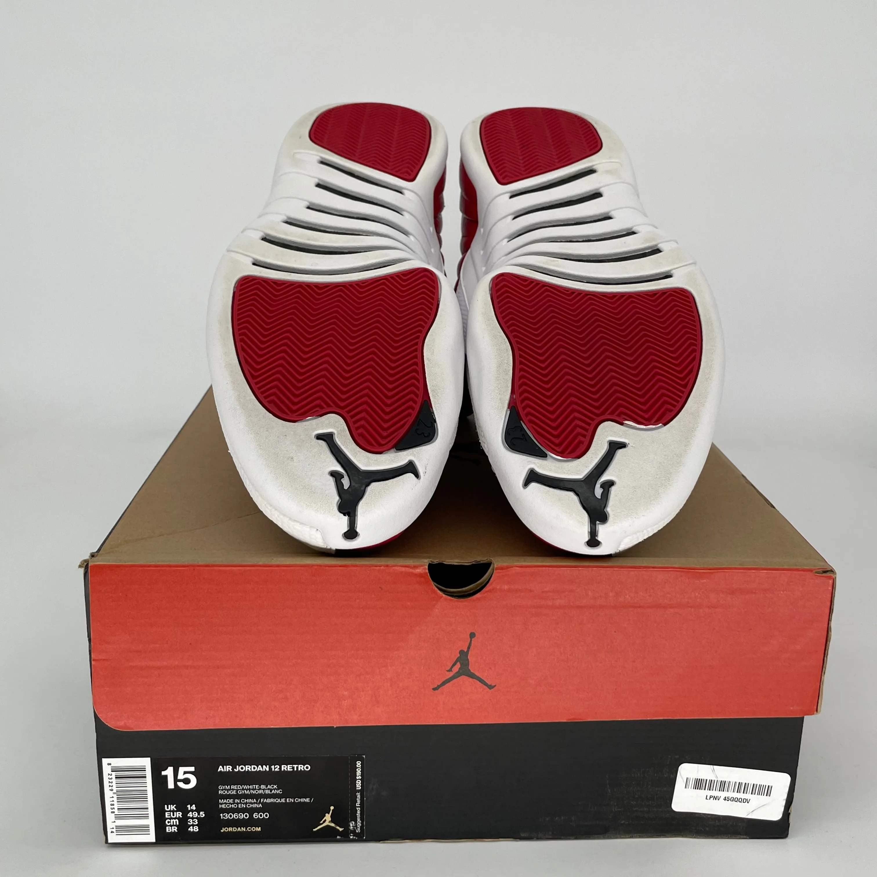 AIR JORDAN 12 GYM ROT GRÖSSE 15 130690-600