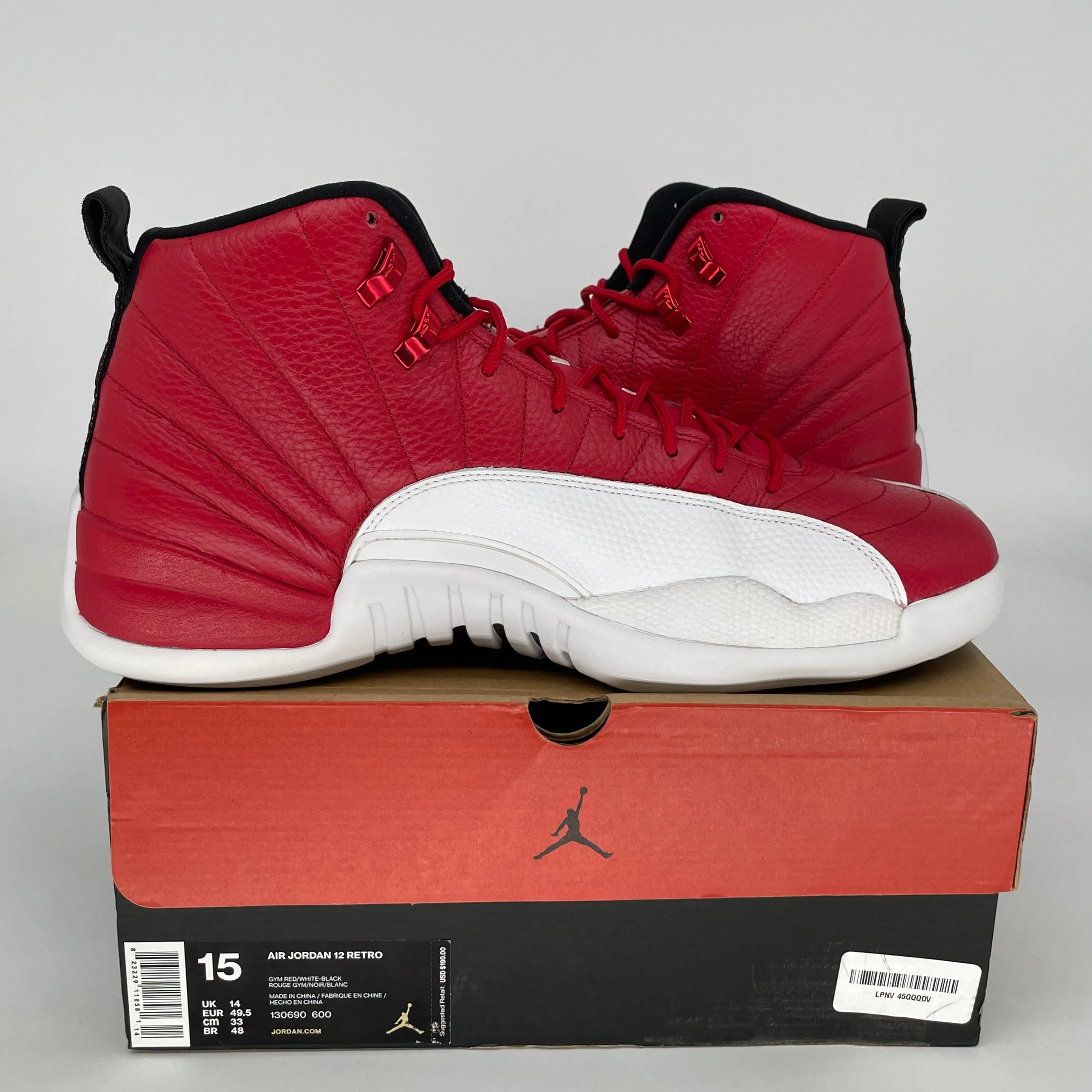 AIR JORDAN 12 GYM ROT GRÖSSE 15 130690-600