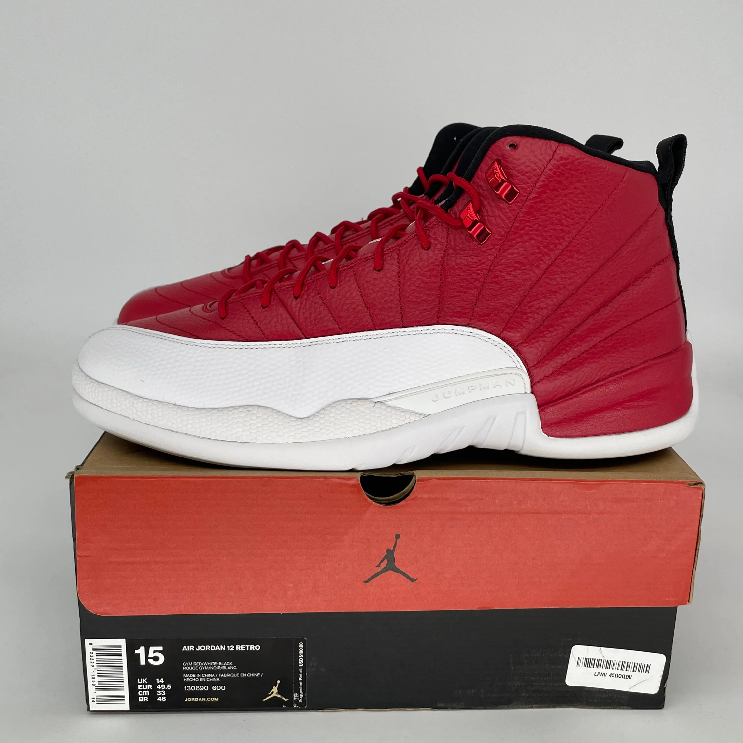 AIR JORDAN 12 GYM ROT GRÖSSE 15 130690-600