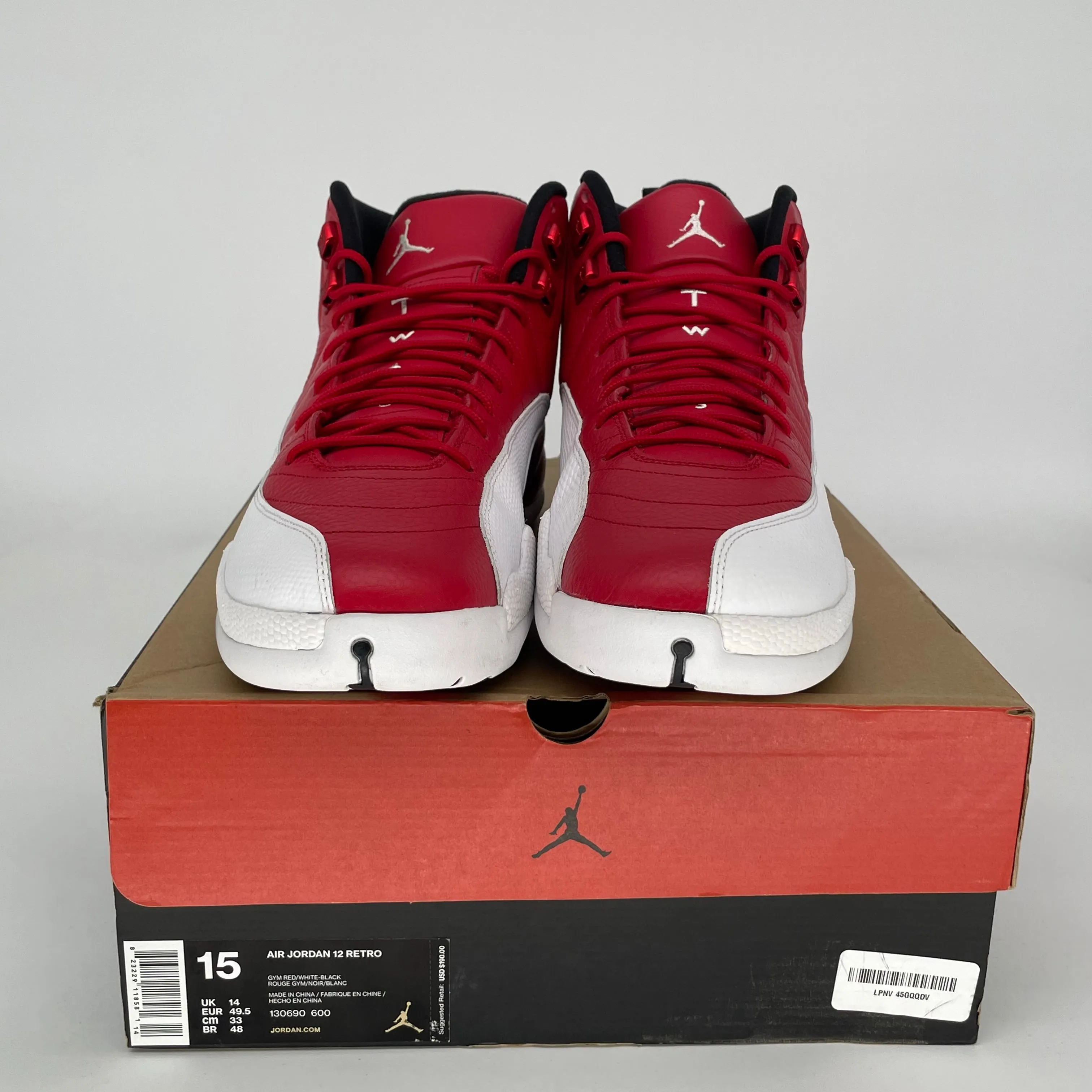 AIR JORDAN 12 GYM ROT GRÖSSE 15 130690-600