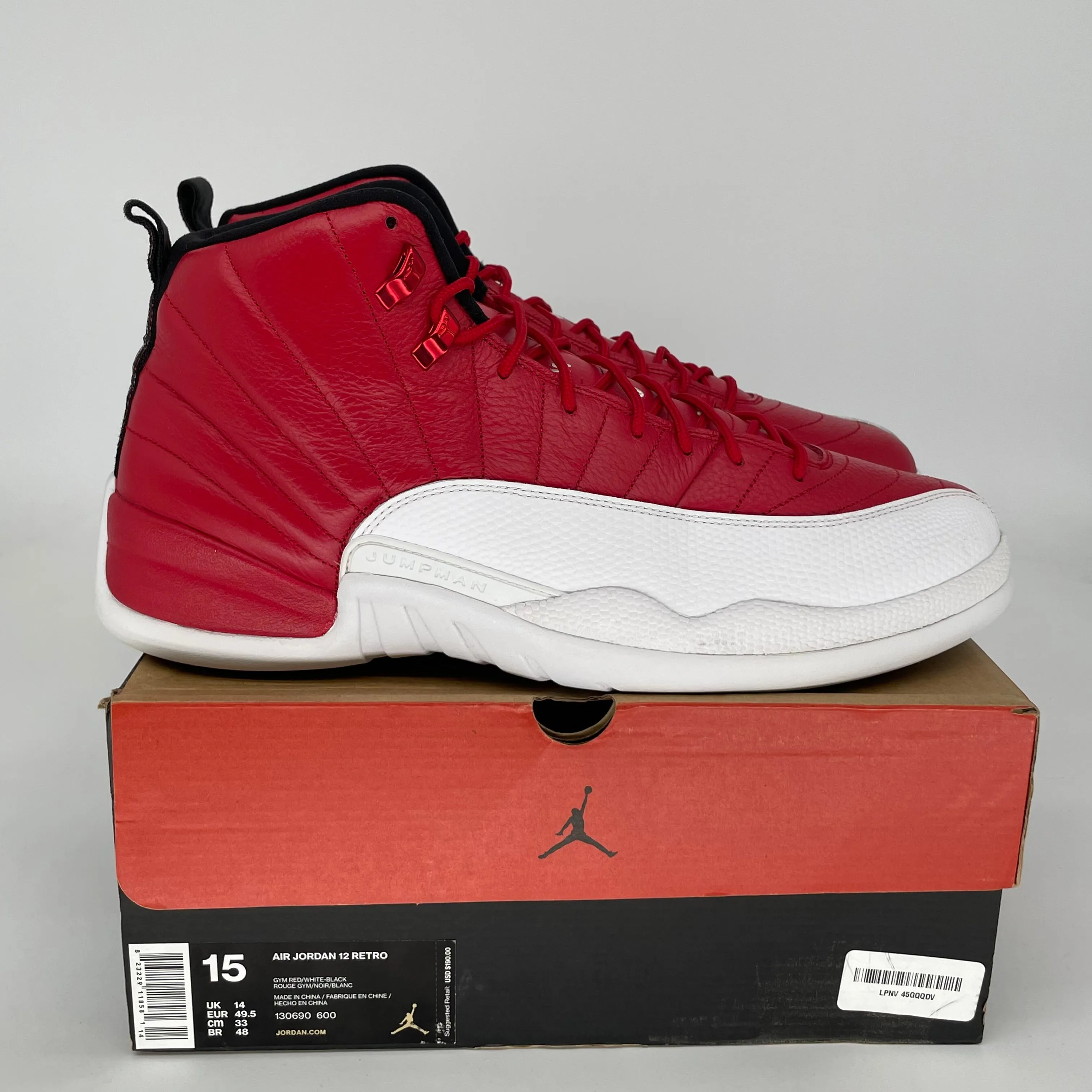 AIR JORDAN 12 GYM ROT GRÖSSE 15 130690-600