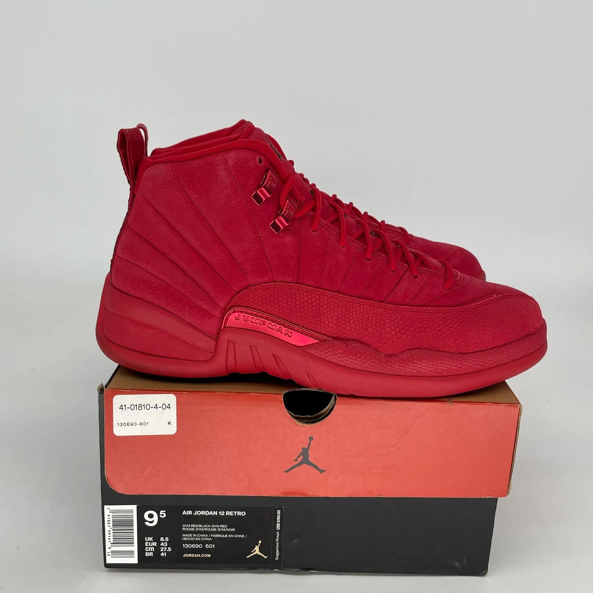 AIR JORDAN 12 GYM ROT GRÖßE 9.5 130690-601