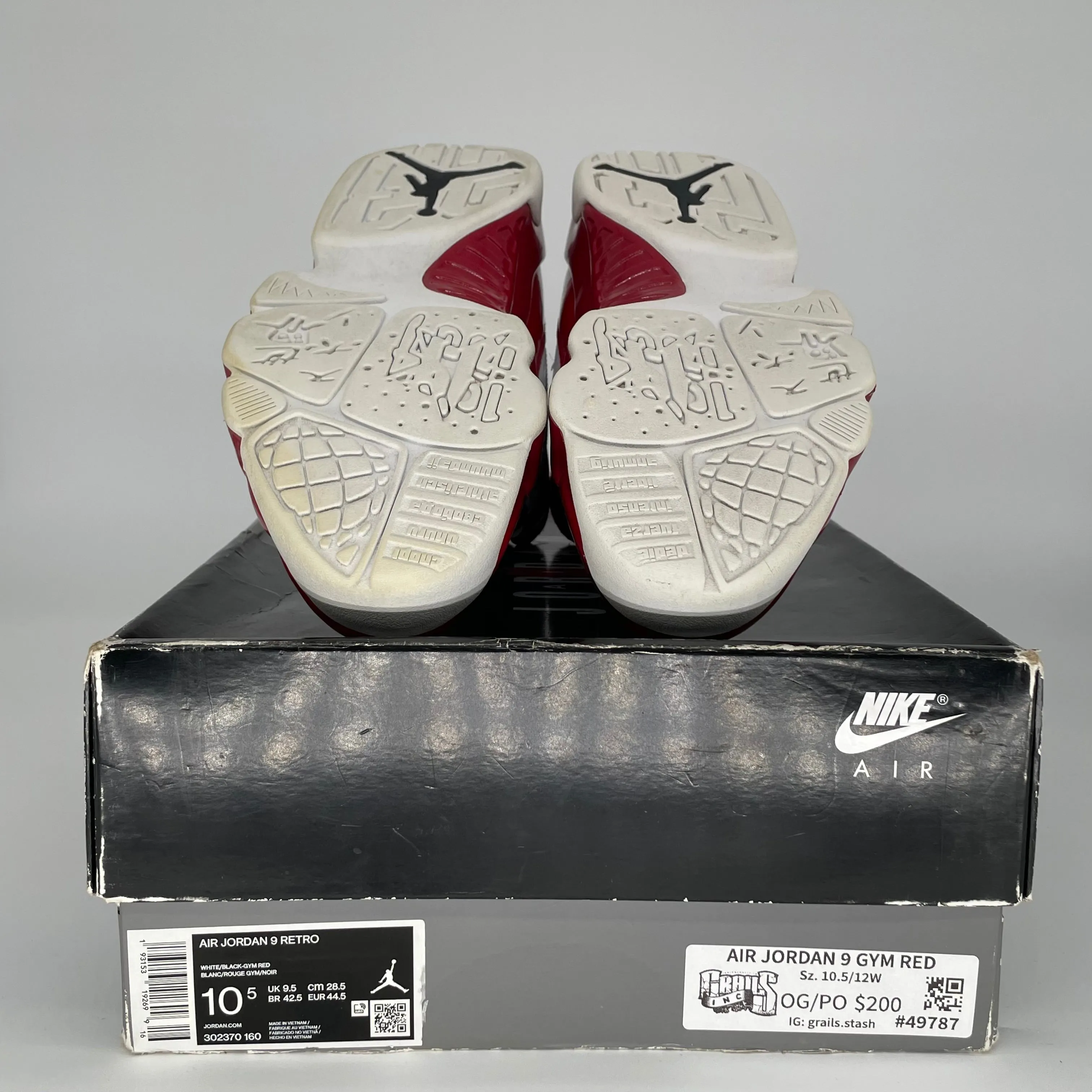 AIR JORDAN 9 GYM ROT GRÖßE 10.5 302370-160