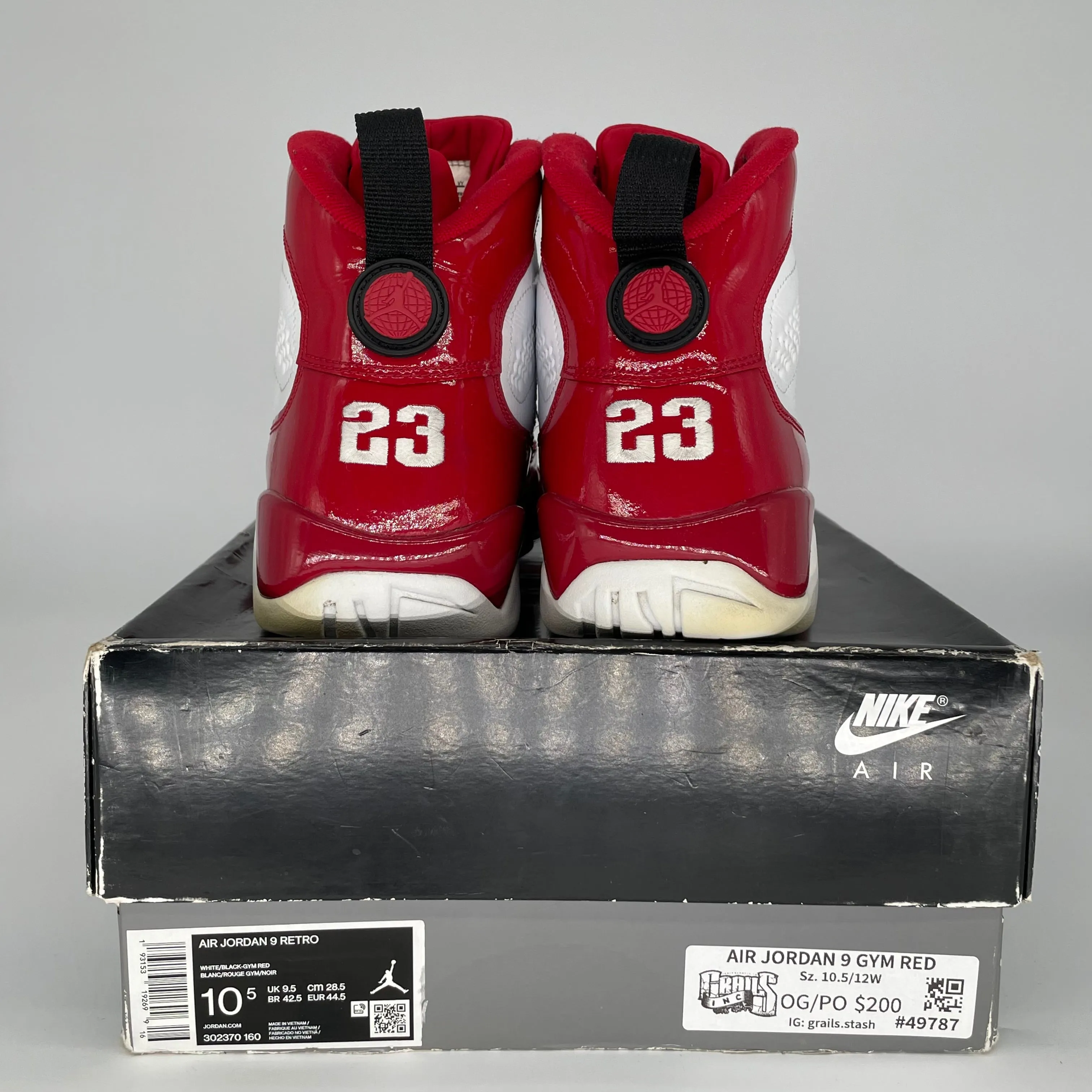 AIR JORDAN 9 GYM ROT GRÖßE 10.5 302370-160