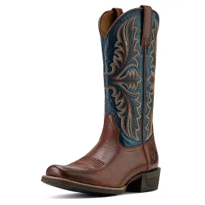 Ariat Herren Hustler Westernstiefel - Bestialisch Braun/Pazifik Blau Ariat Schuhe