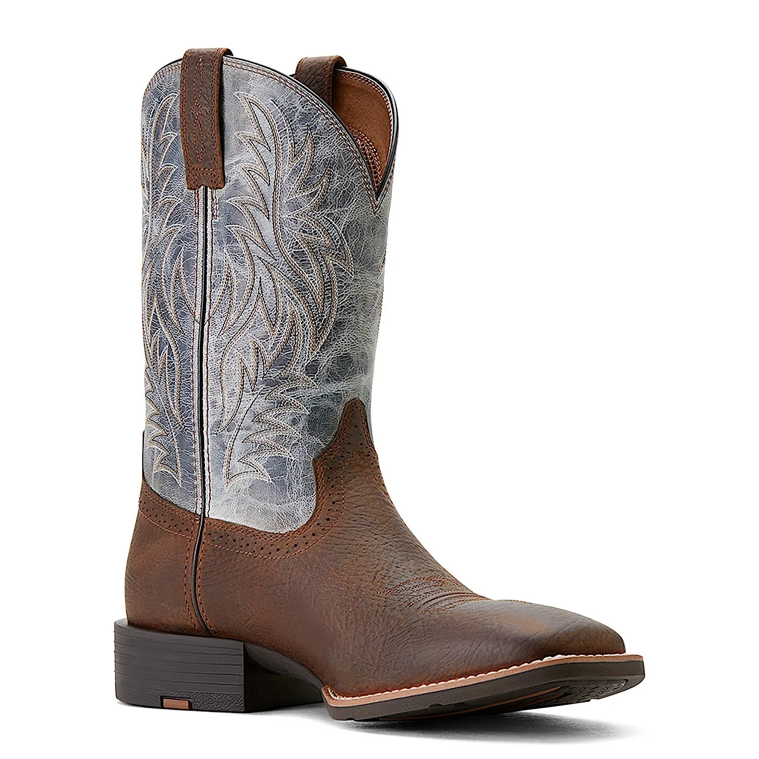 Ariat Herren Sport Western Stiefel mit breiter quadratischer Spitze in Erde/Glacier Blau