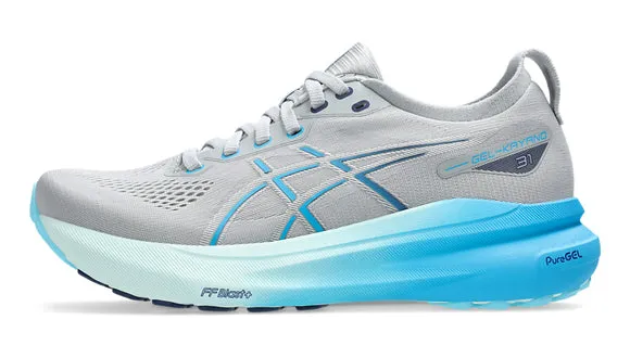 Asics Gel Kayano 31 (B-Weite) - Piedmont Grau/Aqua (Damen) Asics Schuhe