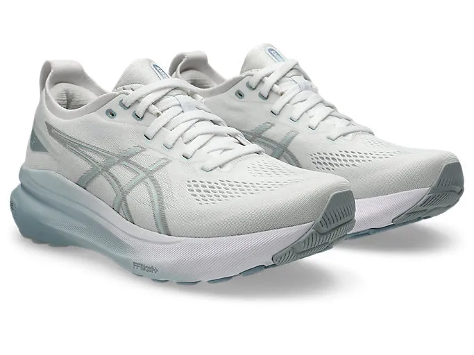 Asics Gel Kayano 31 (B-Weite) - Weiß/Delfingrau (Damen) Asics Schuhe