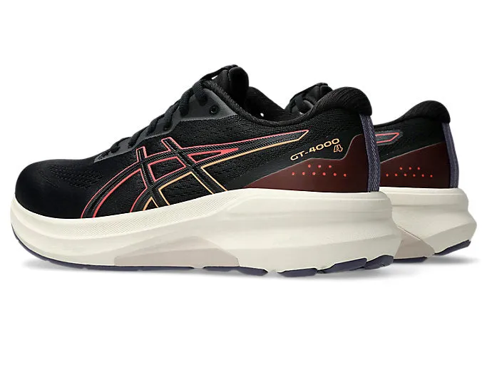 Asics Gt-4000 4 (D-Weite) - Schwarz/Korallenriff (Damen) Asics Schuhe