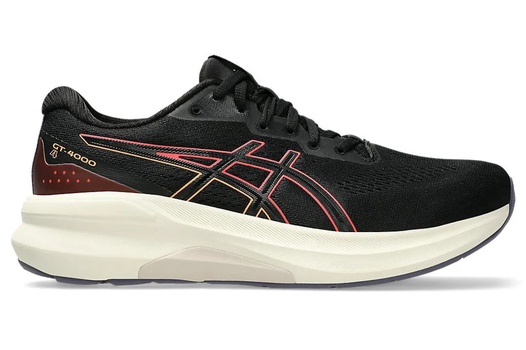 Asics Gt-4000 4 (D-Weite) - Schwarz/Korallenriff (Damen) Asics Schuhe