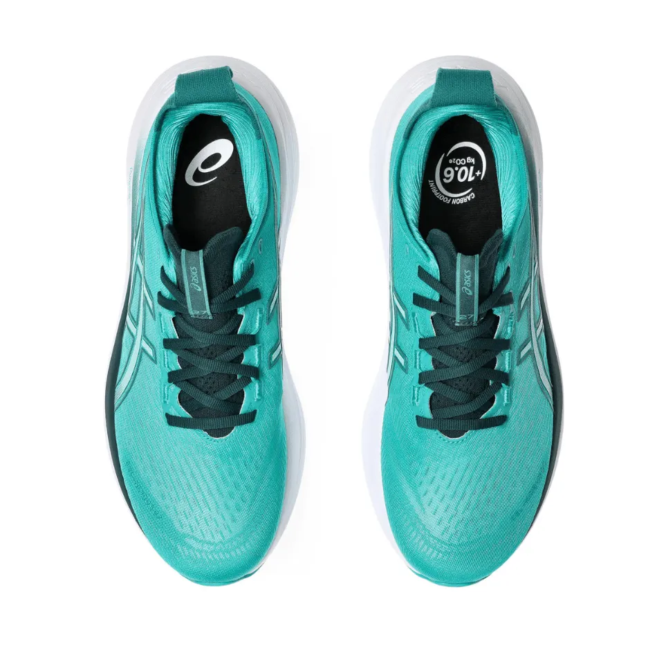 ASICS Herren GEL-NIMBUS 27 Laufschuhe in Wave Teal/Saxon Green SS25