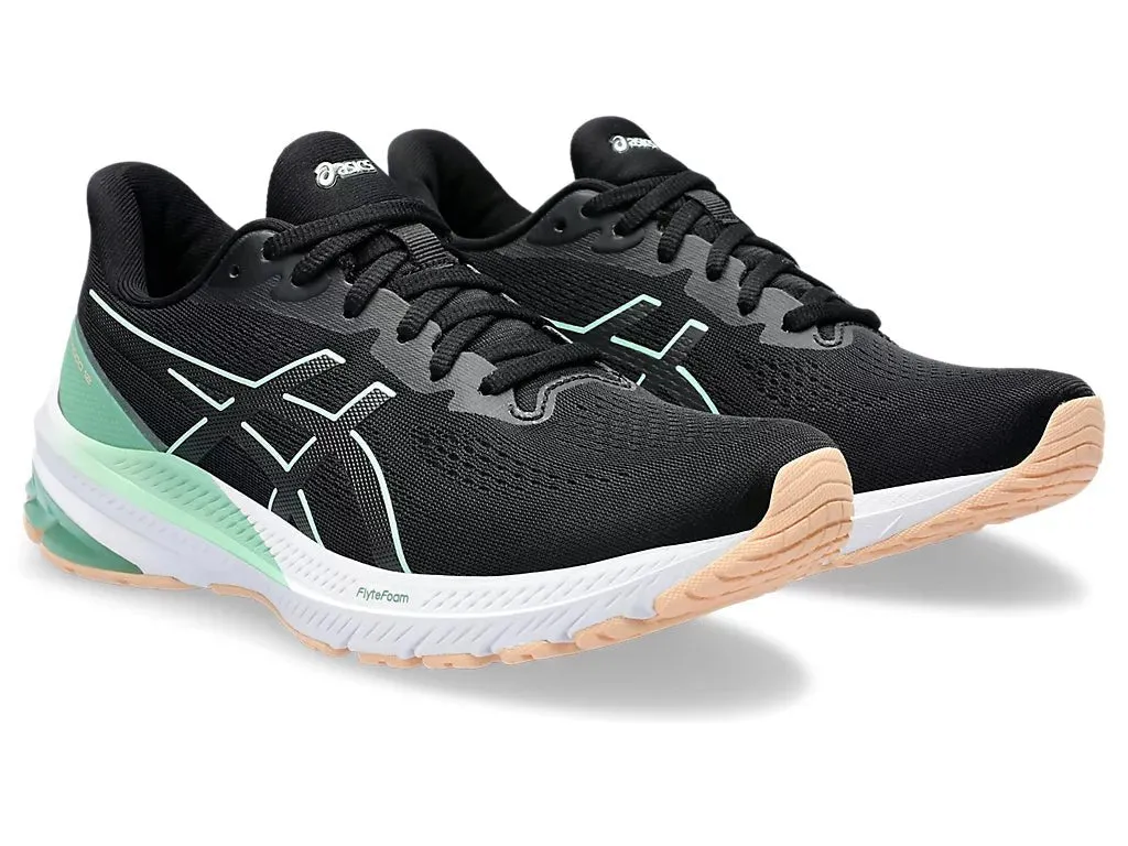 ASICS DAMEN GT 1000-12 SCHWARZ/MINT SCHUHE