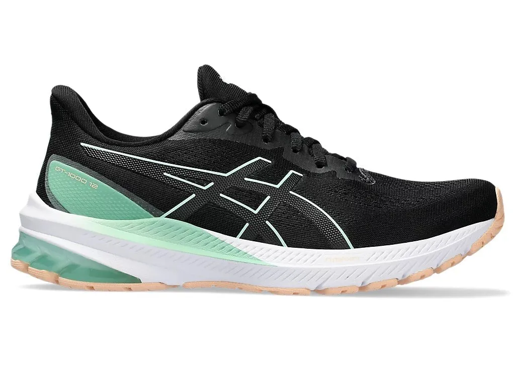 ASICS DAMEN GT 1000-12 SCHWARZ/MINT SCHUHE