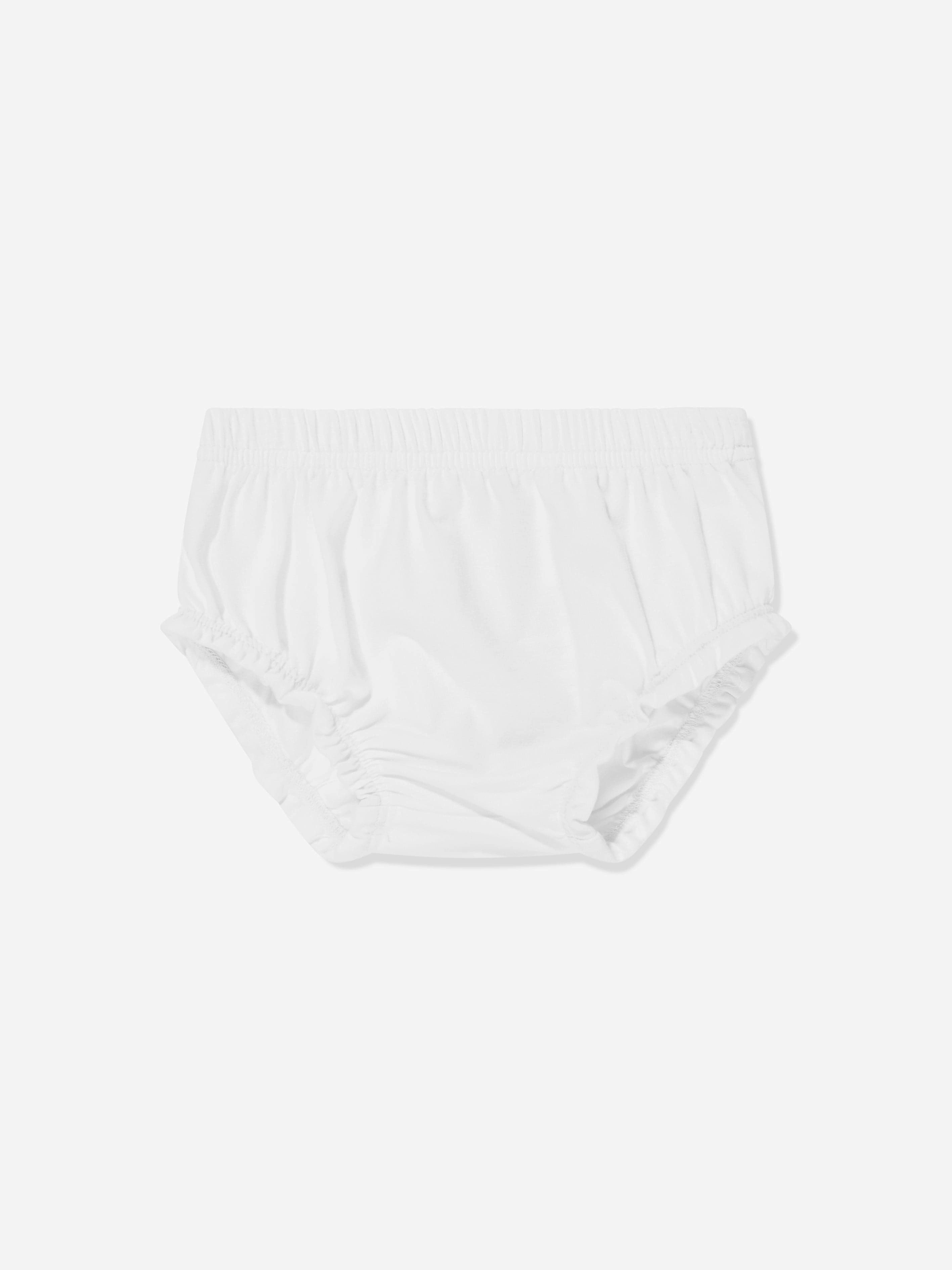 Baby Girls Dress with Knickers in White