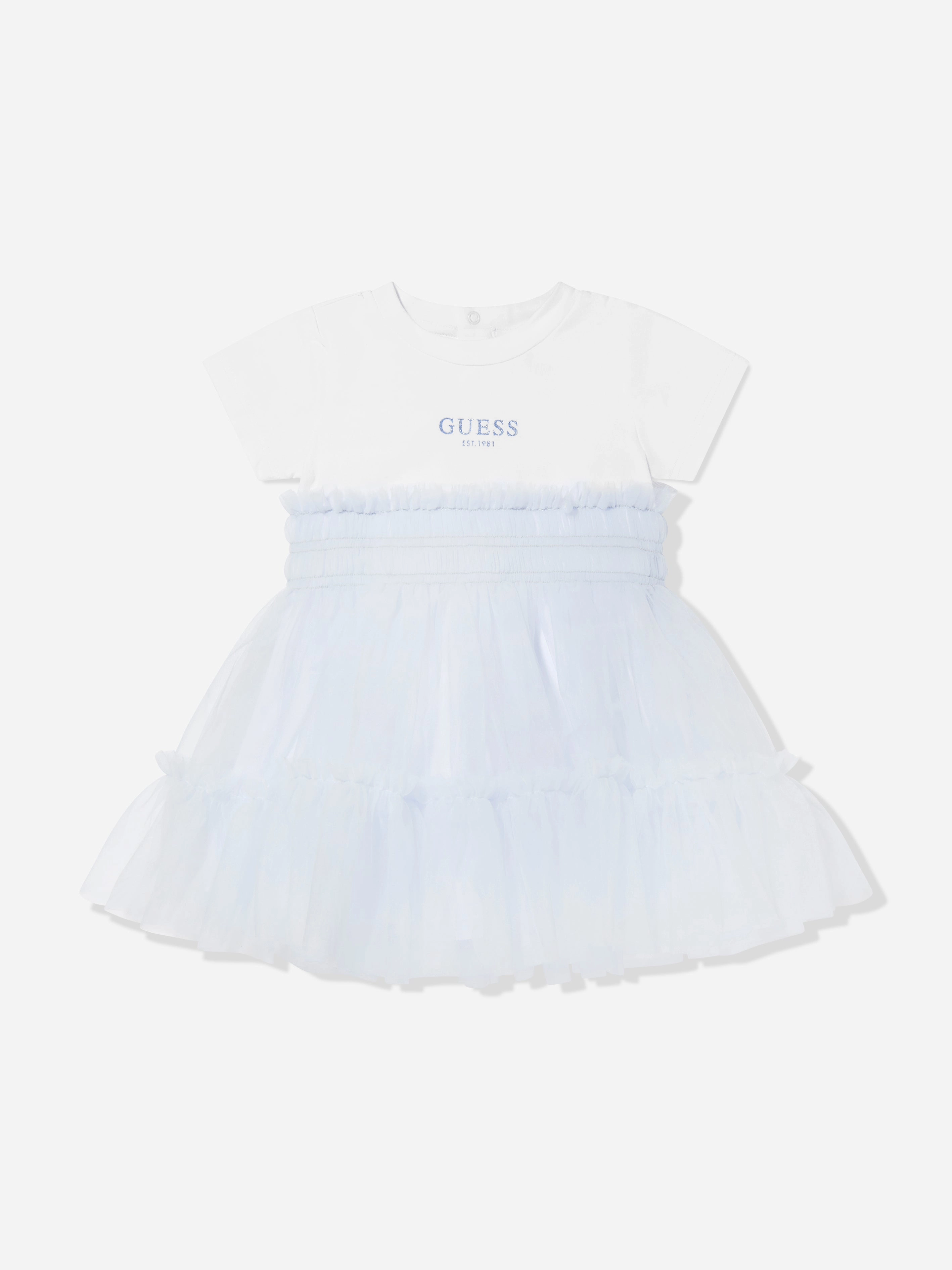 Baby Girls Dress with Knickers in White