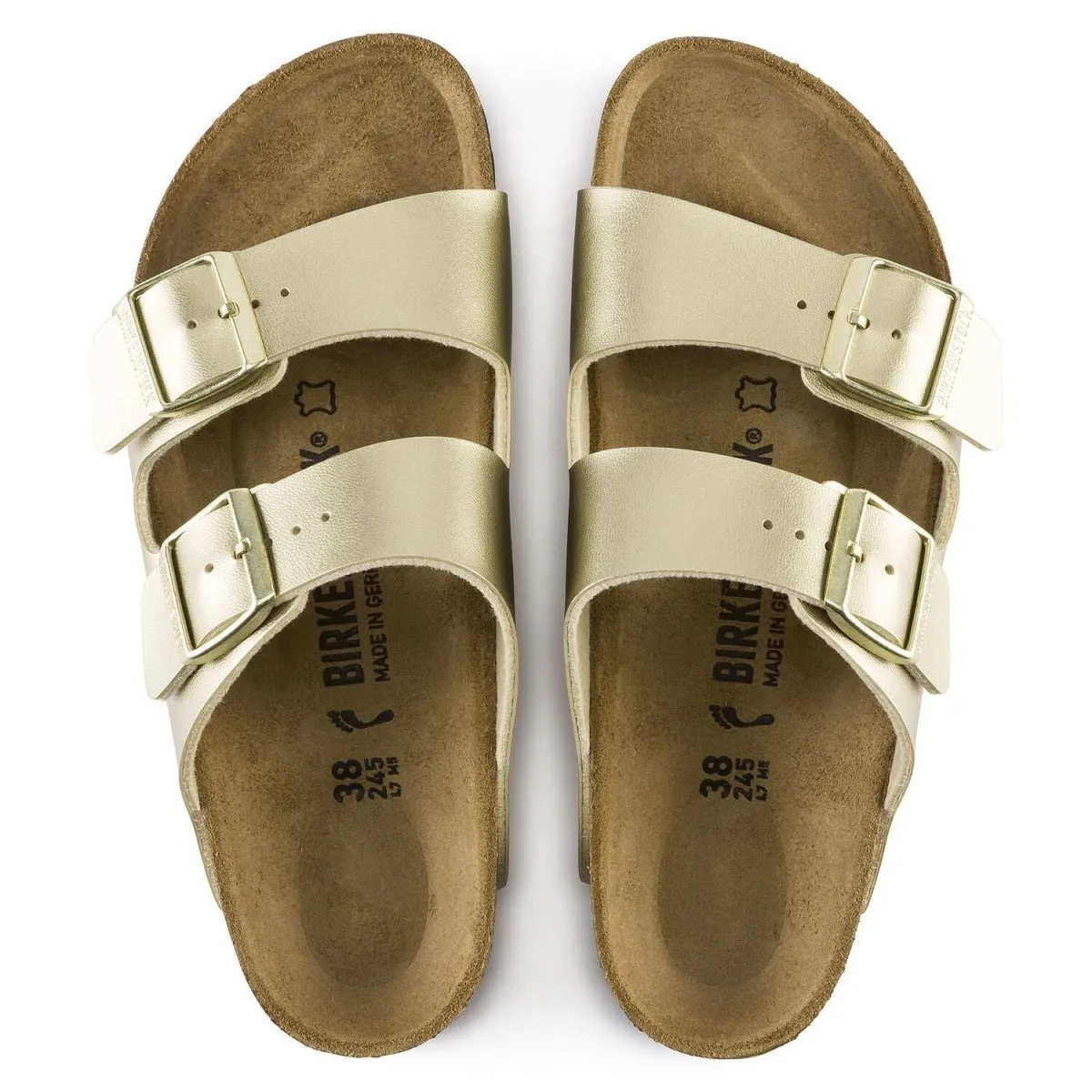 Birkenstock Damen Arizona Gold Birko-Flor