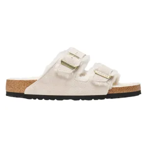 Birkenstock Damen Arizona Shearling Antikweiß Wildleder