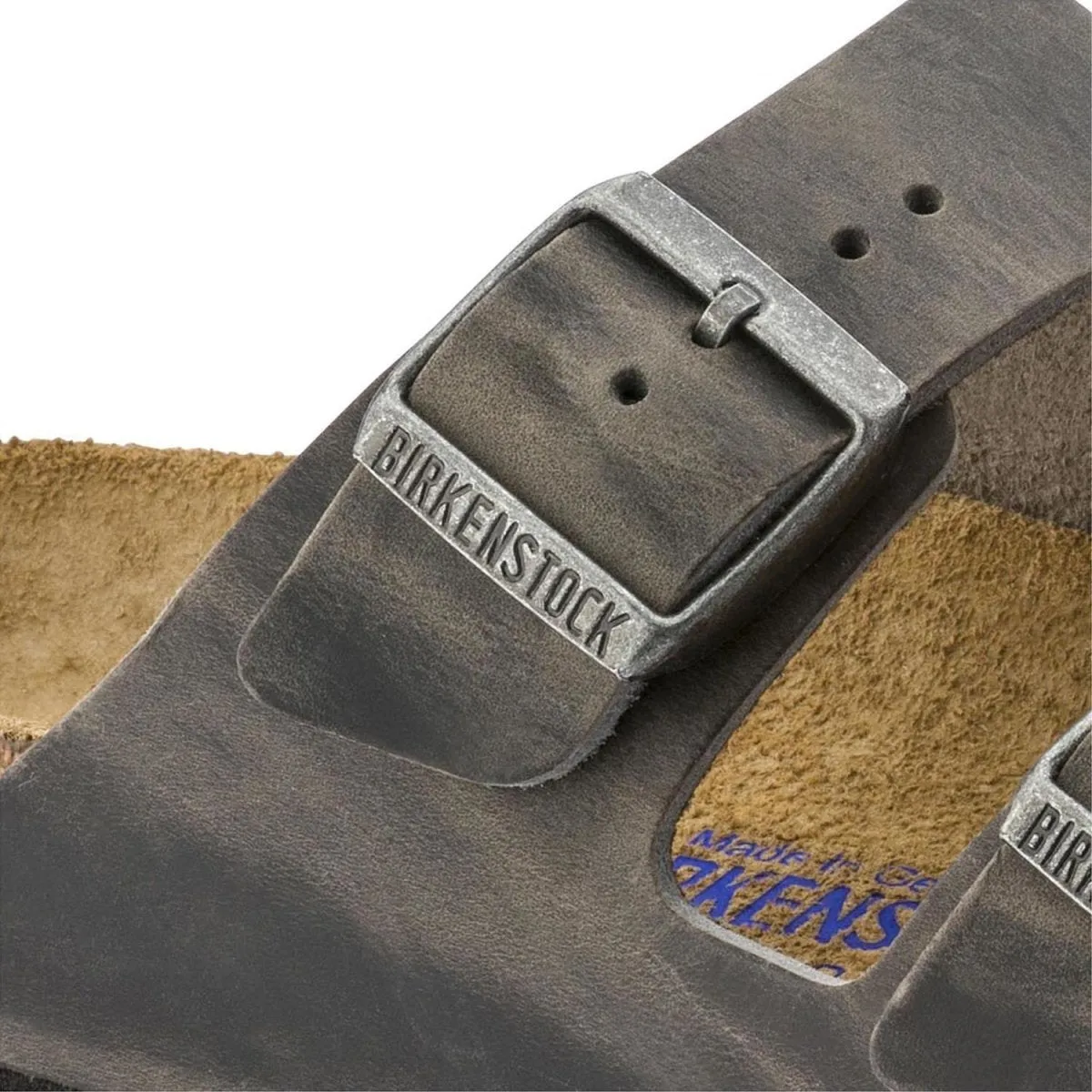 Birkenstock Damen Arizona Soft Footbed Eisen Geöltes Leder