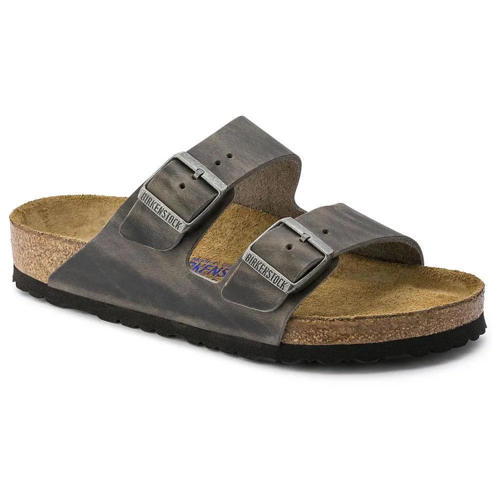 Birkenstock Damen Arizona Soft Footbed Eisen Geöltes Leder