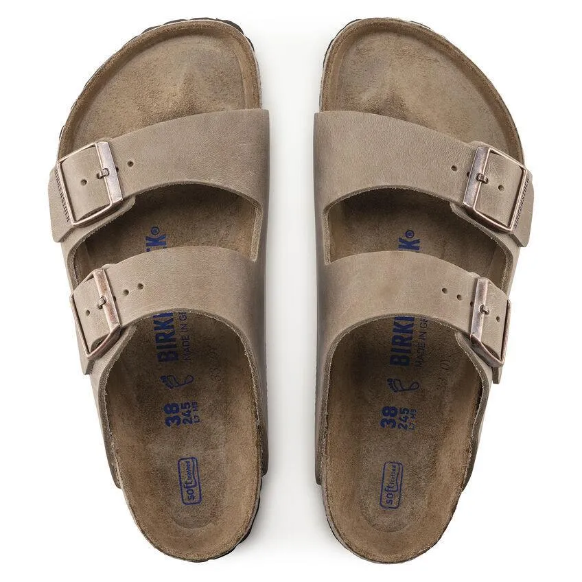 Birkenstock Damen Arizona Soft Footbed Tabak Geöltes Leder