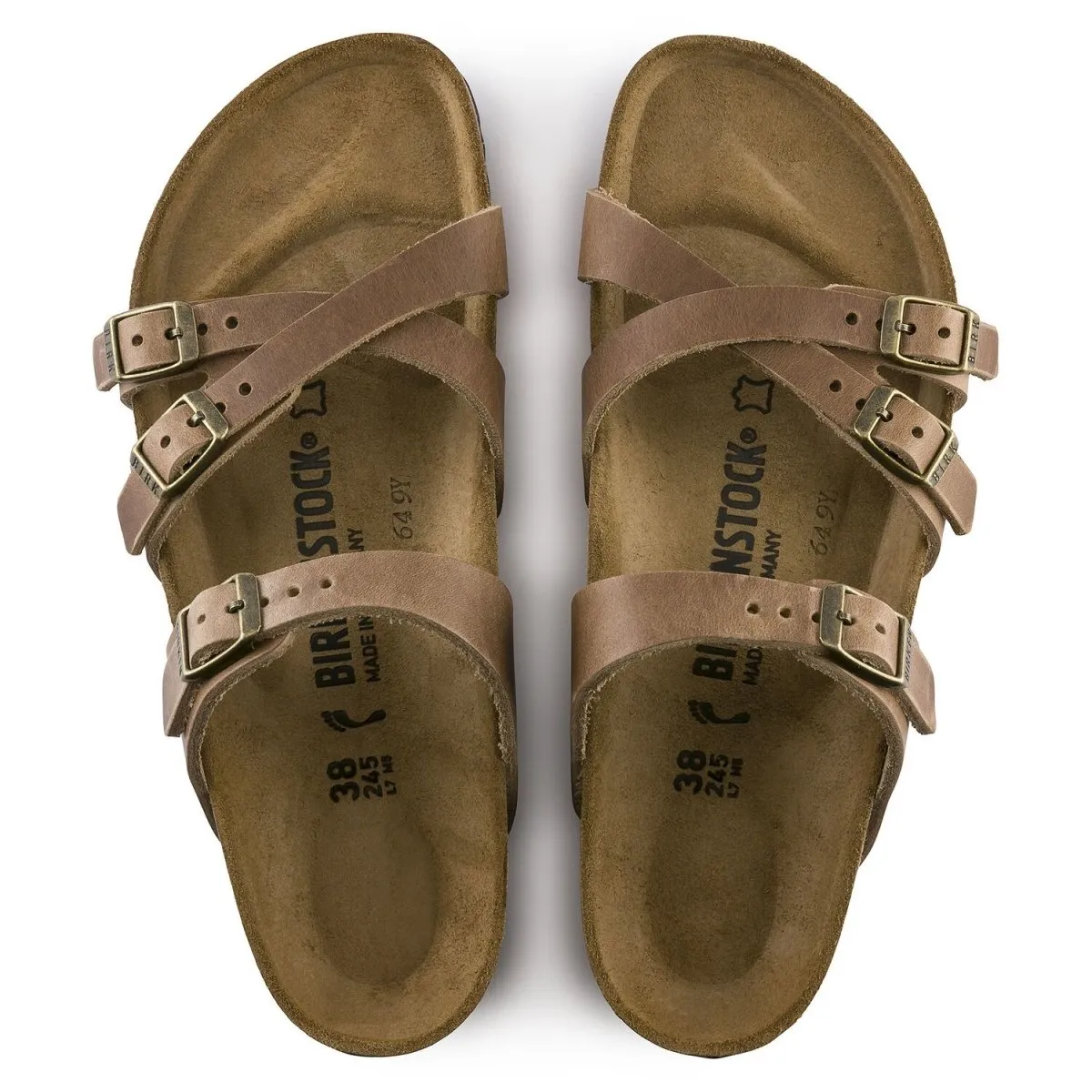 Birkenstock Damen Franca Tabakbraun Geöltes Leder