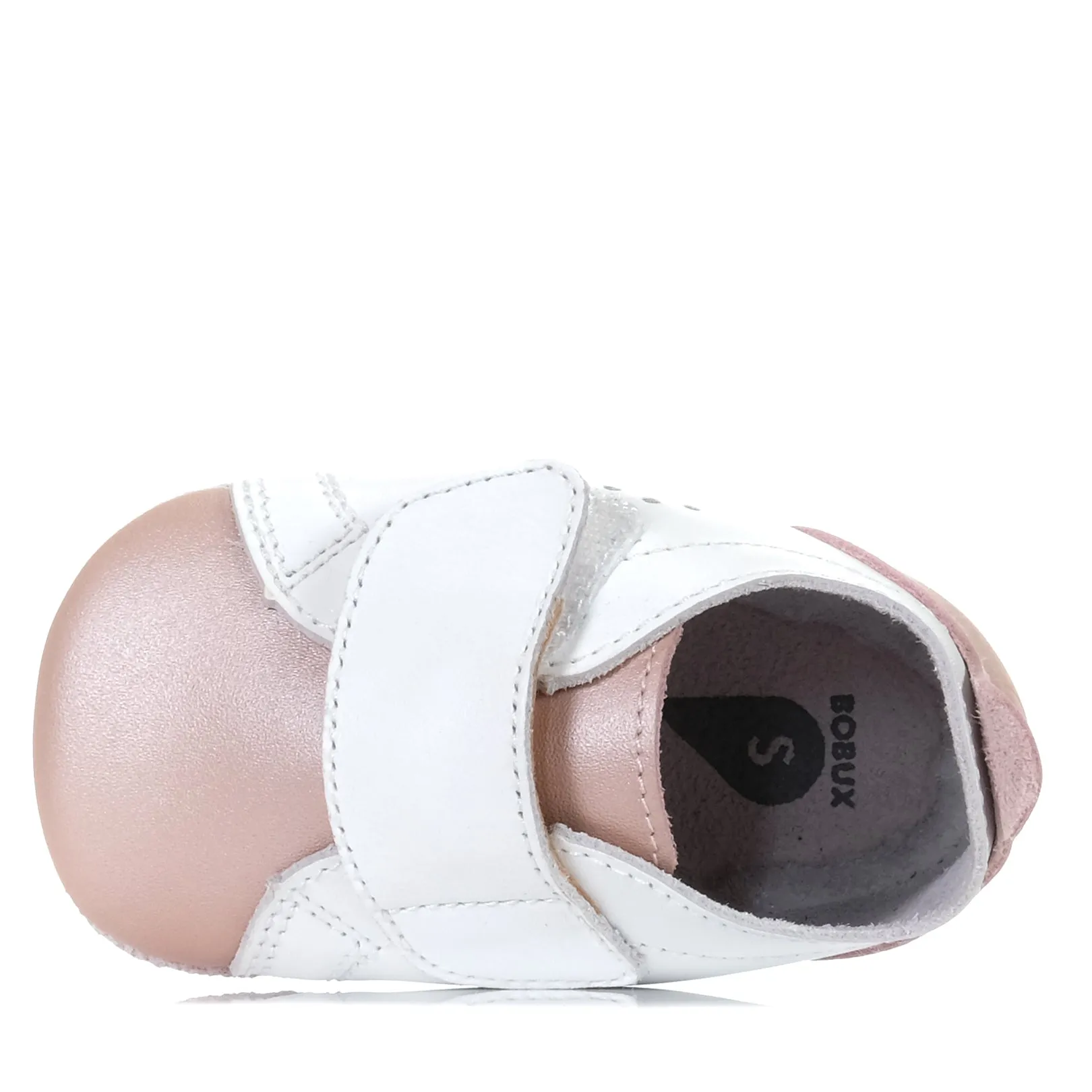 Bobux Soft-Sohlen-Grasplatzschuhe Weiß/Dämmerungsperle_Bobux