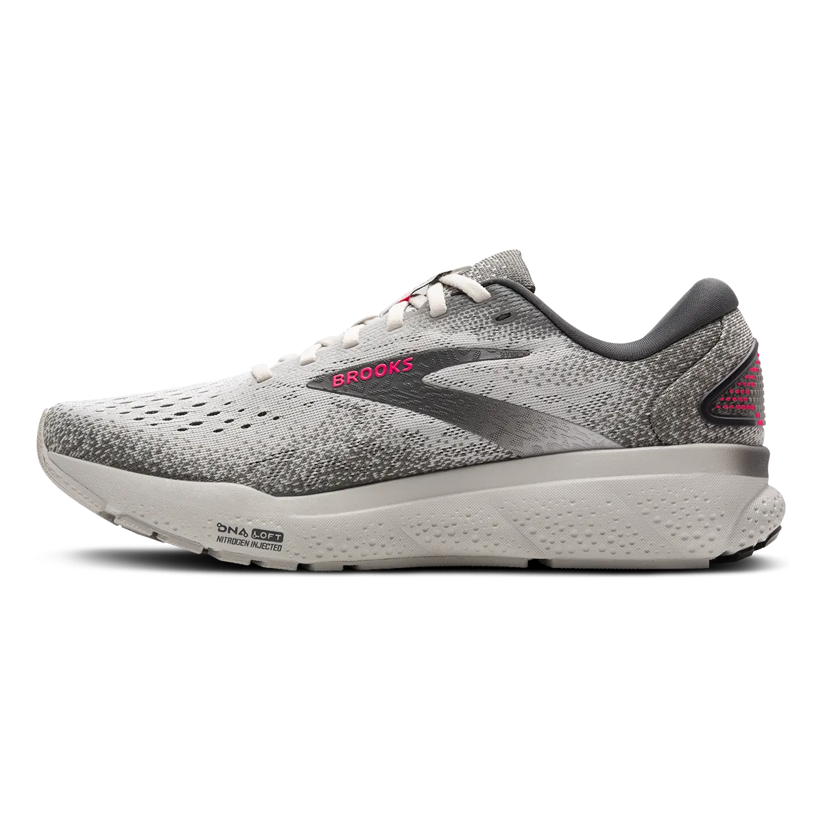 Brooks Ghost 16 - Grau - Gargoyle - Rosa