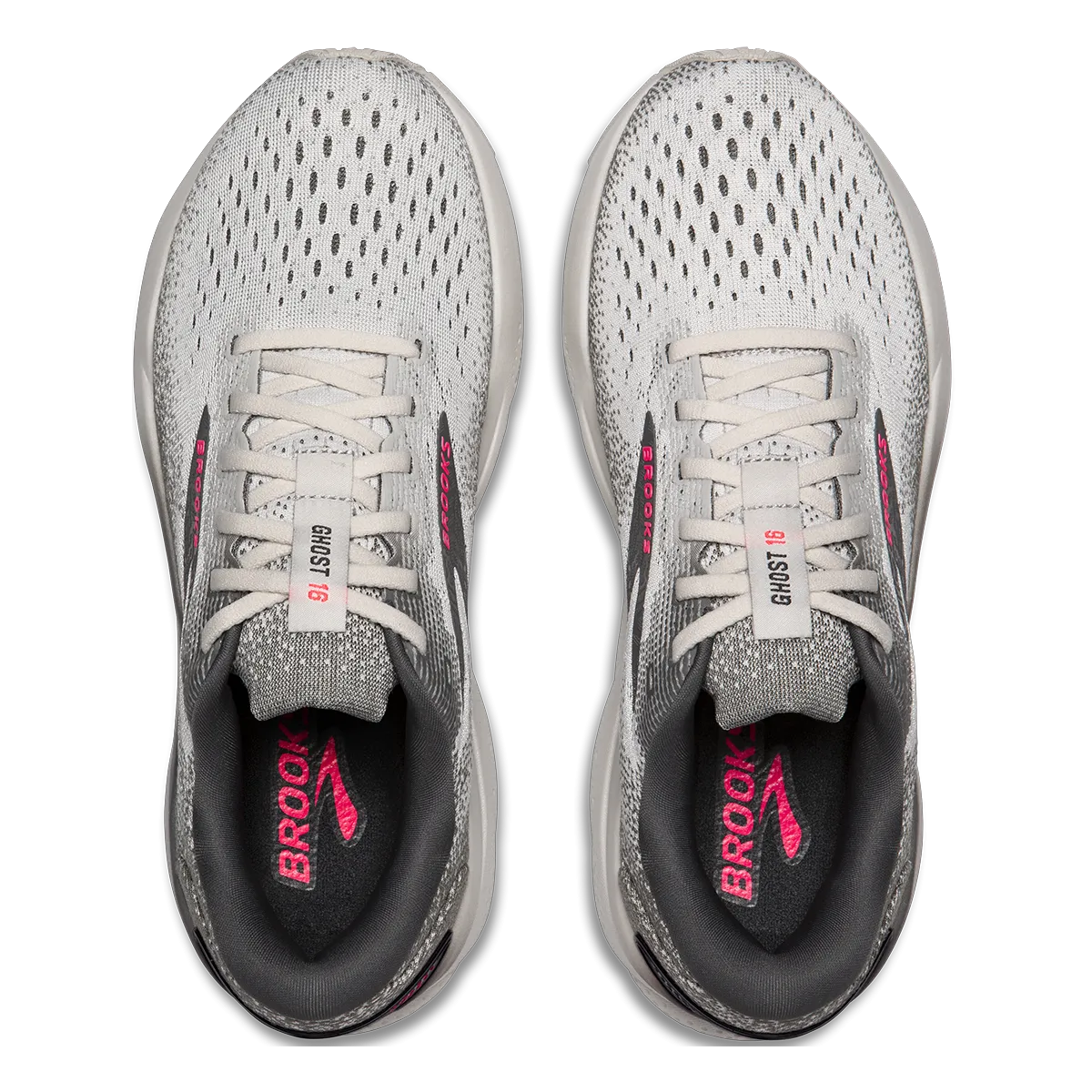Brooks Ghost 16 - Grau - Gargoyle - Rosa